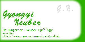 gyongyi neuber business card